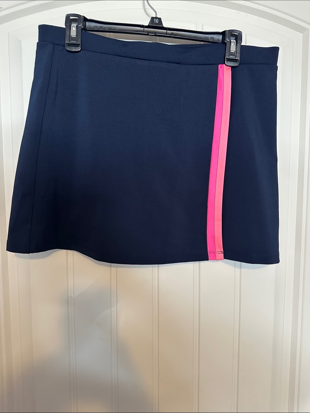 Simply Southern Navy Mini Skirt with Hot Pink Stripe